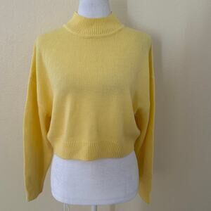 H&M Divided Women Yellow Crop Sweater Size S
